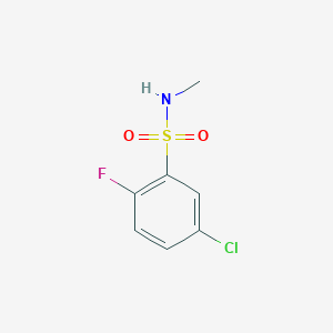 molecular formula C7H7ClFNO2S B7900470 5-Chloro-2-fluoro-N-methylbenzene-1-sulfonamide 