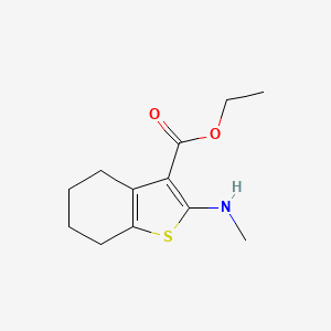 molecular formula C12H17NO2S B7900518 Ethyl 2-(methylamino)-4,5,6,7-tetrahydro-1-benzothiophene-3-carboxylate 