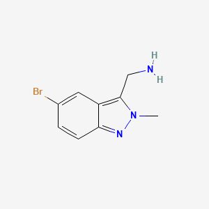 molecular formula C9H10BrN3 B7900589 (5-bromo-2-methyl-2H-indazol-3-yl)methanamine 