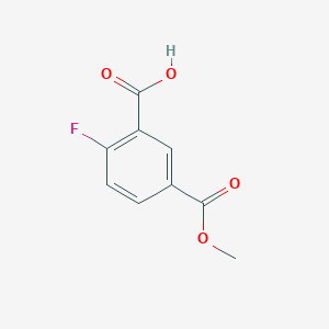 molecular formula C9H7FO4 B7900600 2-氟-5-(甲氧基羰基)苯甲酸 