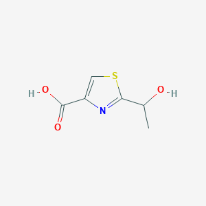 molecular formula C6H7NO3S B7900606 2-(1-Hydroxyethyl)-1,3-thiazole-4-carboxylic acid 