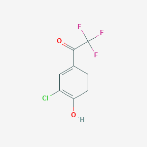 molecular formula C8H4ClF3O2 B7900643 1-(3-Chloro-4-hydroxy-phenyl)-2,2,2-trifluoro-ethanone 