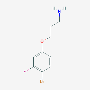 molecular formula C9H11BrFNO B7900651 3-(4-Bromo-3-fluorophenoxy)propan-1-amine 