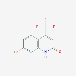 molecular formula C10H5BrF3NO B7900684 7-Bromo-4-(trifluoromethyl)quinolin-2(1H)-one CAS No. 847900-73-6