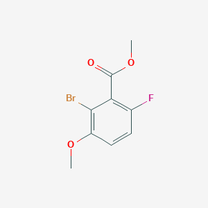molecular formula C9H8BrFO3 B7900708 Methyl 2-bromo-6-fluoro-3-methoxybenzoate 