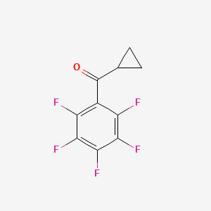 molecular formula C10H5F5O B7900728 2,3,4,5,6-Pentafluorophenyl cyclopropyl ketone 