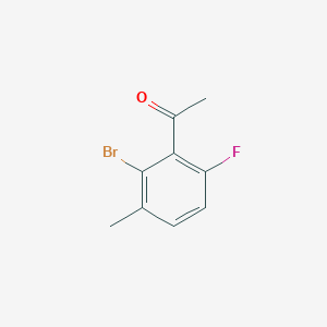 molecular formula C9H8BrFO B7900750 1-(2-Bromo-6-fluoro-3-methylphenyl)ethanone 