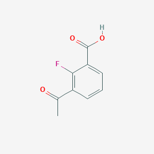 molecular formula C9H7FO3 B7900774 3-Acetyl-2-fluorobenzoic acid 