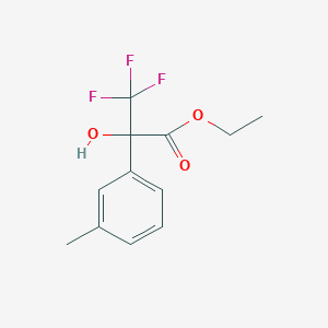 molecular formula C12H13F3O3 B7900780 3,3,3-Trifluoro-2-hydroxy-2-(M-tolyl)propionic acid ethyl ester 
