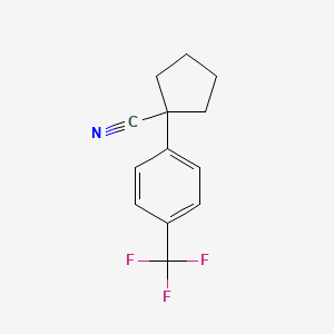 molecular formula C13H12F3N B7900790 1-(4-(Trifluoromethyl)phenyl)cyclopentanecarbonitrile 