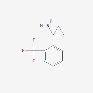 molecular formula C10H10F3N B7900793 1-(2-(Trifluoromethyl)phenyl)cyclopropanamine 