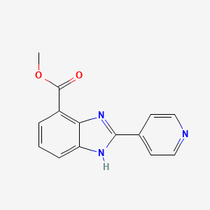 molecular formula C14H11N3O2 B7900801 methyl 2-pyridin-4-yl-1H-benzimidazole-4-carboxylate 