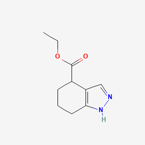 molecular formula C10H14N2O2 B7900805 4,5,6,7-Tetrahydro-1H-indazole-4-carboxylic acid ethyl ester 
