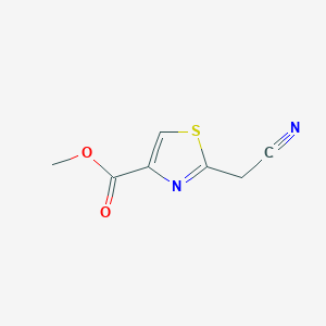 molecular formula C7H6N2O2S B7900830 Methyl 2-(cyanomethyl)-1,3-thiazole-4-carboxylate 