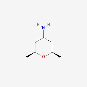 molecular formula C7H15NO B7900847 (2R,6S)-2,6-dimethyltetrahydro-2H-pyran-4-amine 