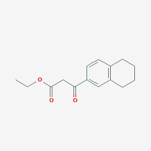 molecular formula C15H18O3 B7900856 Ethyl 3-oxo-3-(5,6,7,8-tetrahydronaphthalen-2-yl)propanoate 