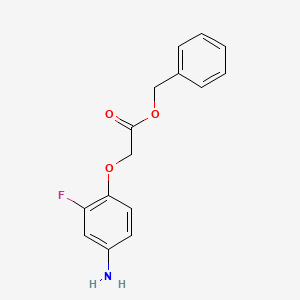 molecular formula C15H14FNO3 B7900865 Benzyl 2-(4-amino-2-fluorophenoxy)acetate 