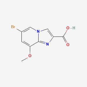molecular formula C9H7BrN2O3 B7900885 6-Bromo-8-methoxyimidazo[1,2-a]pyridine-2-carboxylic acid 