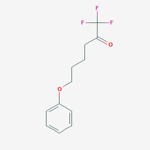 molecular formula C12H13F3O2 B7900908 Trifluoromethyl(4-phenoxybutyl) ketone 