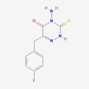 4-Amino-6-[(4-fluorophenyl)methyl]-3-sulfanyl-4,5-dihydro-1,2,4-triazin-5-one