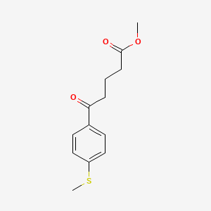 molecular formula C13H16O3S B7900941 Methyl 5-(4-methylthiophenyl)-5-oxovalerate 