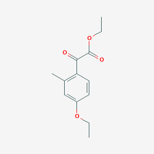 molecular formula C13H16O4 B7900945 Ethyl 4-ethoxy-2-methylbenzoylformate 