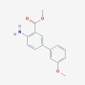 molecular formula C15H15NO3 B7901083 Methyl 4-amino-3'-methoxy-[1,1'-biphenyl]-3-carboxylate 
