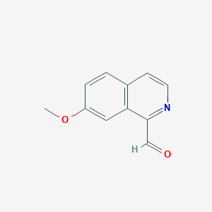 molecular formula C11H9NO2 B7901116 7-甲氧基异喹啉-1-甲醛 