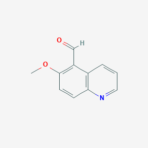 molecular formula C11H9NO2 B7901126 6-Methoxyquinoline-5-carbaldehyde 