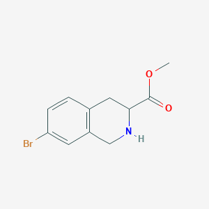 molecular formula C11H12BrNO2 B7901151 Methyl 7-bromo-1,2,3,4-tetrahydroisoquinoline-3-carboxylate 