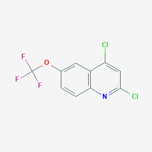 molecular formula C10H4Cl2F3NO B7901183 2,4-Dichloro-6-(trifluoromethoxy)quinoline 
