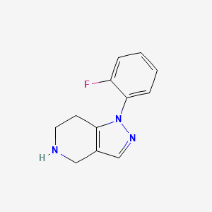 molecular formula C12H12FN3 B7901204 1-(2-fluorophenyl)-1H,4H,5H,6H,7H-pyrazolo[4,3-c]pyridine 