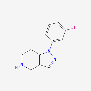 molecular formula C12H12FN3 B7901215 1-(3-fluorophenyl)-1H,4H,5H,6H,7H-pyrazolo[4,3-c]pyridine 