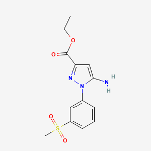 Ethyl 5-amino-1-(3-methylsulfonylphenyl)pyrazole-3-carboxylate