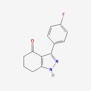 molecular formula C13H11FN2O B7901262 3-(4-Fluorophenyl)-6,7-dihydro-1H-indazol-4(5H)-one 