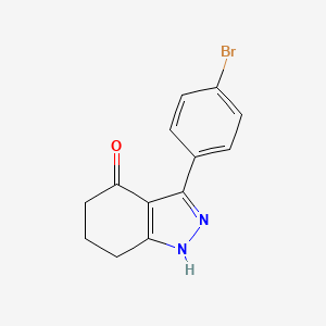 molecular formula C13H11BrN2O B7901272 3-(4-Bromophenyl)-1,5,6,7-tetrahydroindazol-4-one 