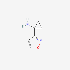molecular formula C6H8N2O B7901303 1-Isoxazol-3-yl-cyclopropylamine 