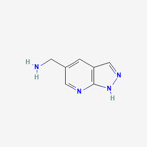 molecular formula C7H8N4 B7901348 1H-pyrazolo[3,4-b]pyridin-5-ylmethanamine 