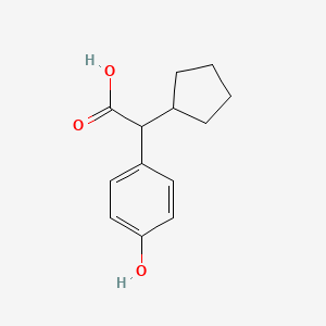 molecular formula C13H16O3 B7901390 Cyclopentyl(4-hydroxyphenyl)acetic acid 