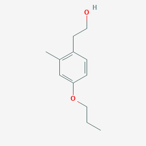 molecular formula C12H18O2 B7901408 2-Methyl-4-n-propoxyphenethyl alcohol 