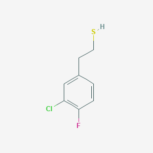 molecular formula C8H8ClFS B7901472 2-(3-Chloro-4-fluorophenyl)ethanethiol 