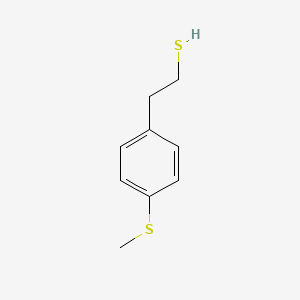 molecular formula C9H12S2 B7901475 2-[4-(Methylthio)phenyl]ethanethiol 