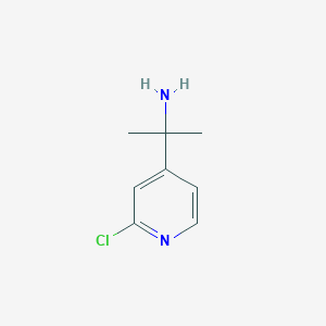 molecular formula C8H11ClN2 B7901529 2-(2-Chloropyridin-4-YL)propan-2-amine 