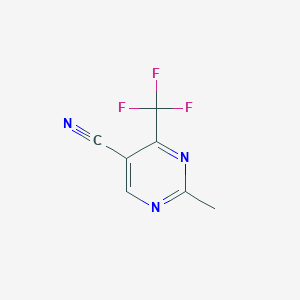 molecular formula C7H4F3N3 B7901538 2-Methyl-4-(trifluoromethyl)pyrimidine-5-carbonitrile 