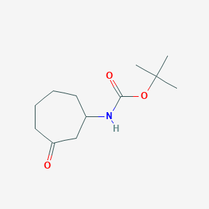 molecular formula C12H21NO3 B7901546 tert-Butyl 3-oxocycloheptylcarbamate 