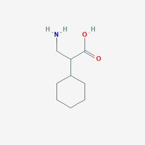 molecular formula C9H17NO2 B7901583 3-Amino-2-cyclohexylpropanoic acid CAS No. 5664-30-2