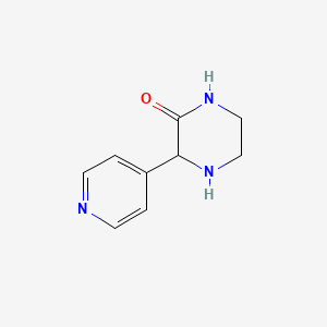 molecular formula C9H11N3O B7901591 3-(Pyridin-4-YL)piperazin-2-one 