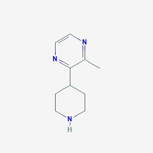 molecular formula C10H15N3 B7901595 2-Methyl-3-(piperidin-4-YL)pyrazine 