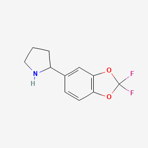 molecular formula C11H11F2NO2 B7901648 2-(2,2-Difluorobenzo[d][1,3]dioxol-5-yl)pyrrolidine 