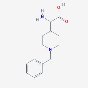 molecular formula C14H20N2O2 B7901650 2-Amino-2-(1-Benzylpiperidin-4-yl)acetic acid 